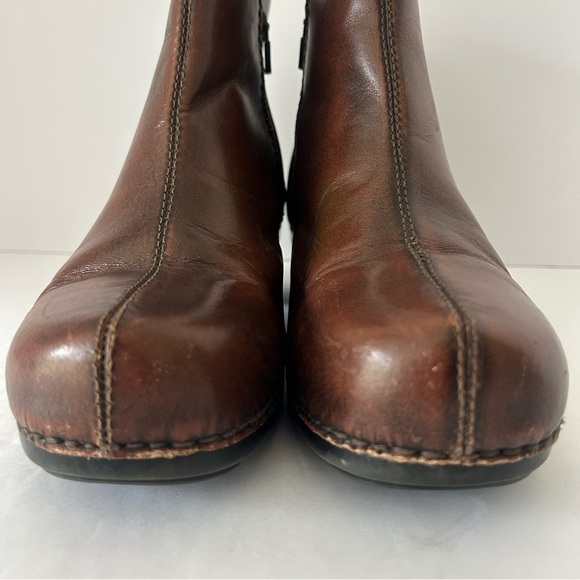 Dansko Scout Boot Shoe Ankle Clog Heel Zip Leather Brown Size EU 42 US 11.5-12 - Picture 7 of 12
